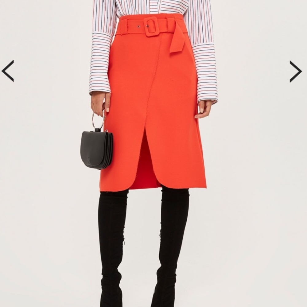 Belted Topshop Midi Skirt US Size 4
